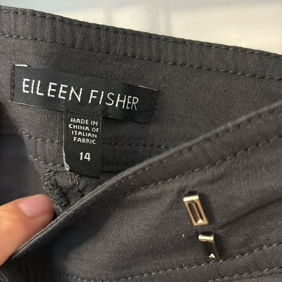 Eileen Fisher Linen Blend Pants sz 14 - Picture 3 of 6